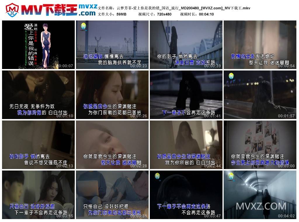 云梦芳菲-爱上你是我的错_国语_流行_MD200480